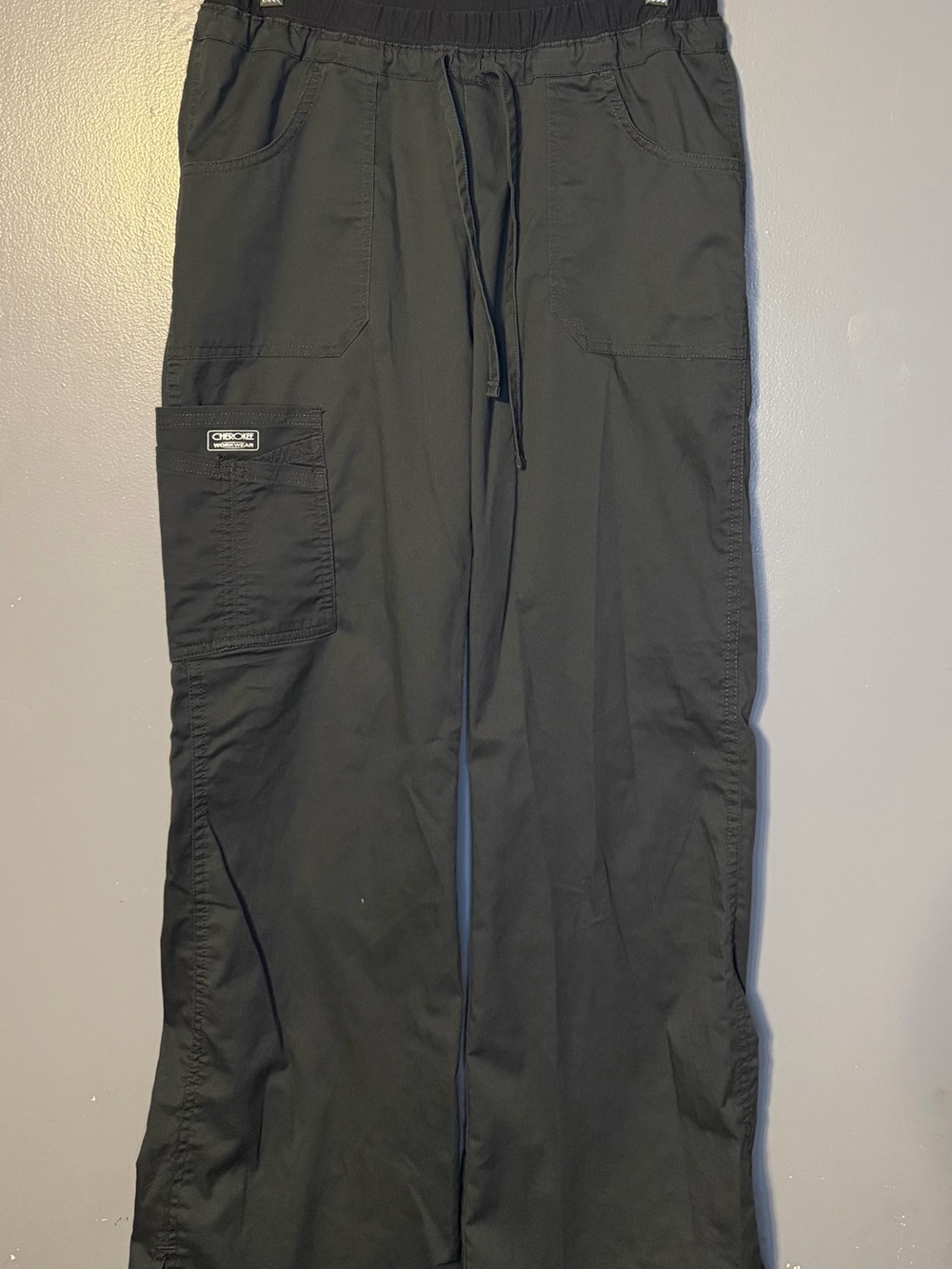 Cherokee Workwear Charcoal Gray Scrub Pants – Women’s Size Small